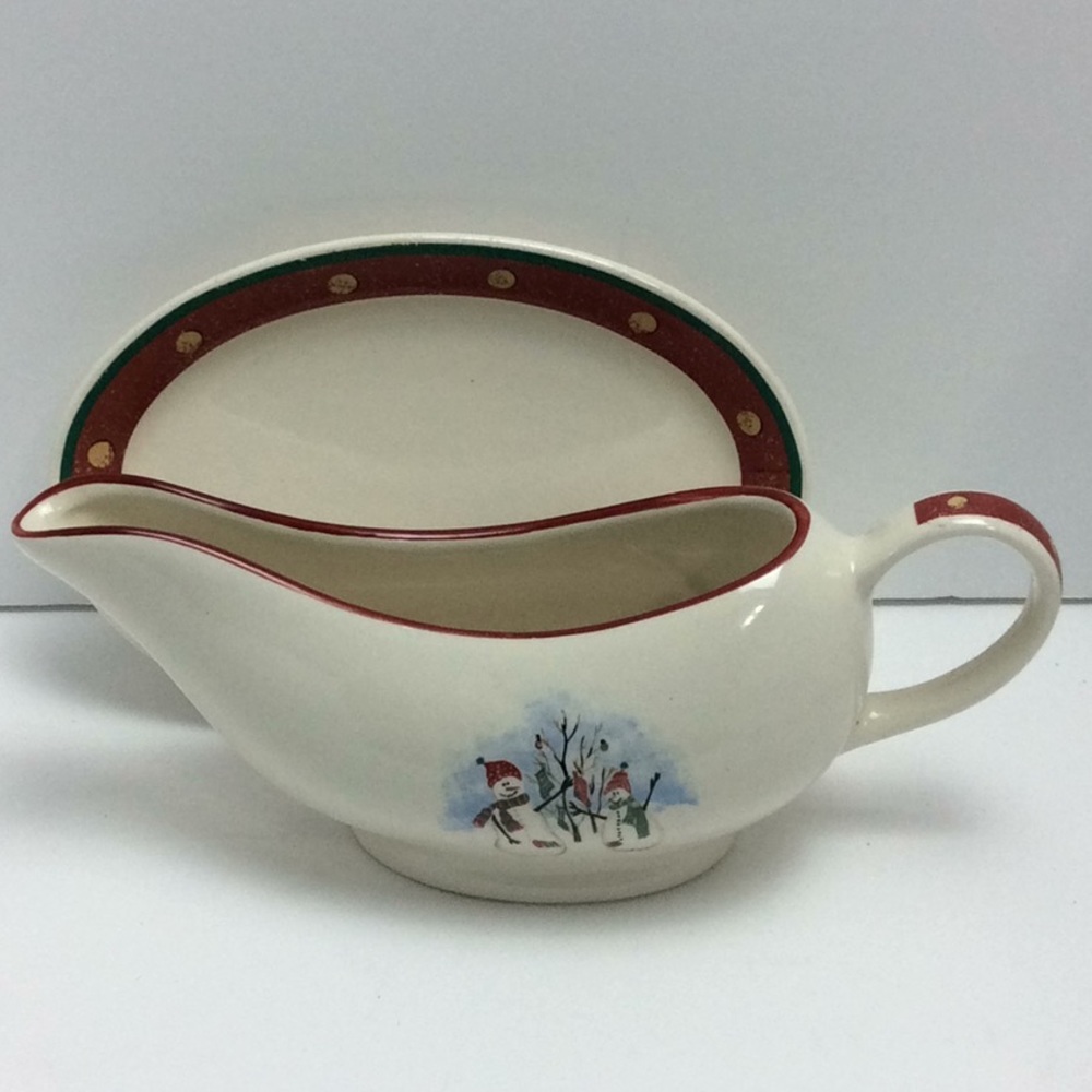 Royal Seasons Stoneware 2pc Gravy Boat & Liner